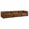 Auren 3-Piece Upholstered Vegan Leather Modular Sofa