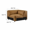 Auren 5-Piece Upholstered Vegan Leather Modular L-Shaped Sofa