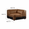 Auren 5-Piece Upholstered Vegan Leather Modular L-Shaped Sofa