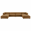 Auren 6-Piece Upholstered Vegan Leather Modular Sofa