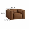 Auren Upholstered Vegan Leather Modular Armchair