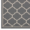 Avena Moroccan Quatrefoil Trellis 8x10 Indoor and Outdoor Area Rug in Gray and Beige
