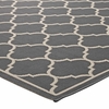 Avena Moroccan Quatrefoil Trellis 8x10 Indoor and Outdoor Area Rug in Gray and Beige