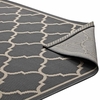 Avena Moroccan Quatrefoil Trellis 8x10 Indoor and Outdoor Area Rug in Gray and Beige