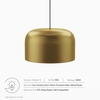 Avenue 1-Light Pendant Light in Satin Brass
