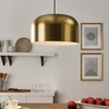 Avenue 1-Light Pendant Light in Satin Brass