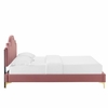 Aviana Performance Velvet King Bed in Dusty Rose