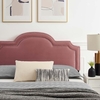 Aviana Performance Velvet King Bed in Dusty Rose