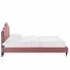 Aviana Performance Velvet King Bed-MOD-6839 in Dusty Rose