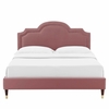 Aviana Performance Velvet King Bed-MOD-6839 in Dusty Rose