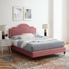 Aviana Performance Velvet King Bed-MOD-6839 in Dusty Rose