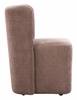 Bambun Dining Chair with Wheels in Taupe