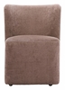 Bambun Dining Chair with Wheels in Taupe