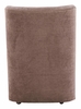 Bambun Dining Chair with Wheels in Taupe