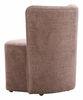 Bambun Dining Chair with Wheels in Taupe