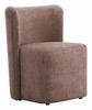 Bambun Dining Chair with Wheels in Taupe
