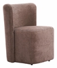 Bambun Dining Chair with Wheels in Taupe