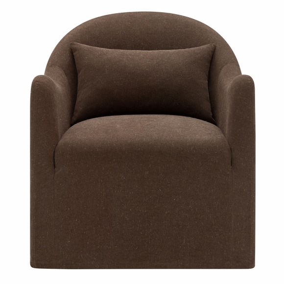 Bardot Slipcovered Linen Blend Accent Chair