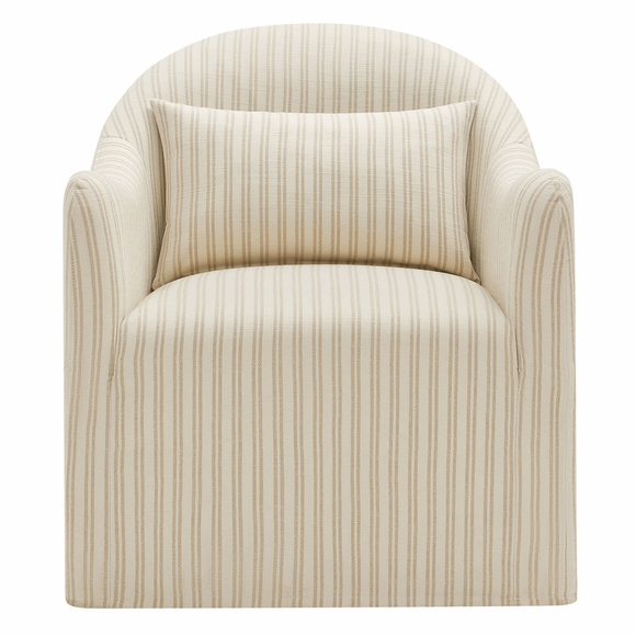 Bardot Slipcovered Striped Accent Chair