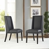 Baron Dining Chair Vinyl Set of 2 in Black