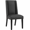 Baron Dining Chair Vinyl Set of 4 in Black