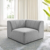 Bartlett Upholstered Fabric Corner Chair in Light Gray
