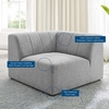 Bartlett Upholstered Fabric Corner Chair in Light Gray