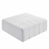Bartlett Upholstered Fabric Ottoman in Ivory
