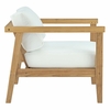 Bayport 6 Piece Outdoor Patio Teak Set in Natural White