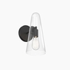 Beacon 1-Light Wall Sconce in Clear Black