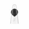 Beacon 1-Light Wall Sconce in Clear Black