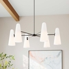Beacon 6-Light Chandelier in Opal Black
