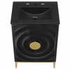 Beau 24" Wood Bathroom Vanity with Basin in Black Black