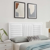Believe Channel Tufted Performance Velvet King/California King Headboard in White