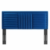 Believe Channel Tufted Performance Velvet Twin Headboard in Navy