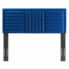 Believe Channel Tufted Performance Velvet Twin Headboard in Navy