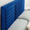 Believe Channel Tufted Performance Velvet Twin Headboard in Navy