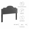 Belinda Performance Velvet Twin Headboard in Charcoal