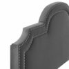 Belinda Performance Velvet Twin Headboard in Charcoal