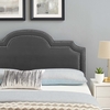 Belinda Performance Velvet Twin Headboard in Charcoal