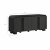 Bellamy Curved 4-Door Sideboard Cabinet