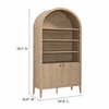 Bellamy Tall Arched Display Cabinet Bookcase