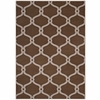 Beltara Chain Link Transitional Trellis 8x10 Area Rug in Dark Tan and Beige