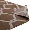 Beltara Chain Link Transitional Trellis 8x10 Area Rug in Dark Tan and Beige