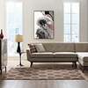 Beltara Chain Link Transitional Trellis 8x10 Area Rug in Dark Tan and Beige