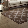 Beltara Chain Link Transitional Trellis 8x10 Area Rug in Dark Tan and Beige