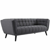 Bestow 2 Piece Upholstered Fabric Sofa and Armchair Set in Gray