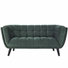 Bestow Velvet Loveseat in Green