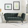Bestow Velvet Loveseat in Green