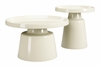 Beurre Coffee Table Set 2-Piece in Ivory